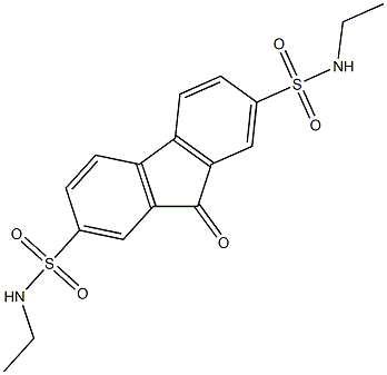 N2,N7-diethyl-9-oxo-9H-2,7-fluorenedisulfonamide 구조식 이미지