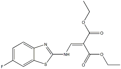 diethyl 2-{[(6-fluoro-1,3-benzothiazol-2-yl)amino]methylidene}malonate 구조식 이미지