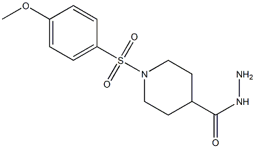 1-[(4-methoxyphenyl)sulfonyl]-4-piperidinecarbohydrazide 구조식 이미지