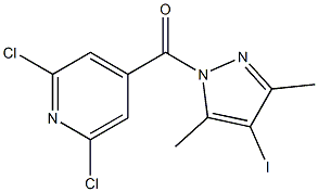 (2,6-dichloro-4-pyridyl)(4-iodo-3,5-dimethyl-1H-pyrazol-1-yl)methanone 구조식 이미지