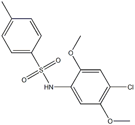 N1-(4-chloro-2,5-dimethoxyphenyl)-4-methylbenzene-1-sulfonamide 구조식 이미지