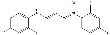 N-[(E,2E)-3-(2,4-difluoroanilino)-2-propenylidene]-2,4-difluorobenzenaminium chloride 구조식 이미지