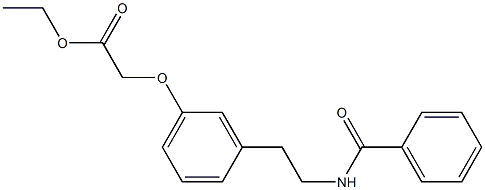 ethyl 2-{3-[2-(benzoylamino)ethyl]phenoxy}acetate Structure