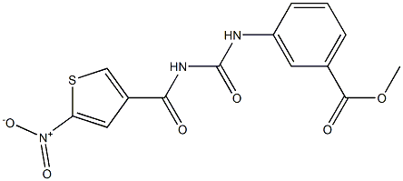 methyl 3-[({[(5-nitro-3-thienyl)carbonyl]amino}carbonyl)amino]benzoate Structure