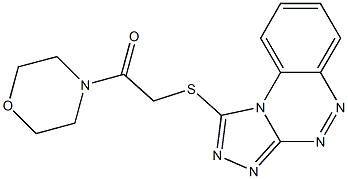 2-(benzo[e][1,2,4]triazolo[3,4-c][1,2,4]triazin-1-ylthio)-1-morpholinoethan-1-one Structure