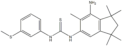 N-(7-amino-1,1,3,3,6-pentamethyl-2,3-dihydro-1H-inden-5-yl)-N'-[3-(methylthio)phenyl]thiourea Structure