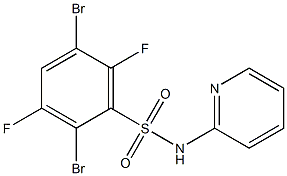 N1-(2-pyridyl)-2,5-dibromo-3,6-difluorobenzene-1-sulfonamide 구조식 이미지