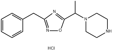 1-[1-(3-benzyl-1,2,4-oxadiazol-5-yl)ethyl]piperazine hydrochloride 구조식 이미지