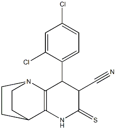 3-(2,4-dichlorophenyl)-5-thioxo-1,6-diazatricyclo[6.2.2.0~2,7~]dodec-2(7)-ene-4-carbonitrile 구조식 이미지