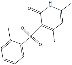 4,6-dimethyl-3-[(2-methylphenyl)sulfonyl]-2(1H)-pyridinone 구조식 이미지