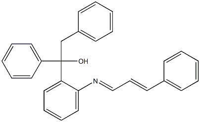 1,2-diphenyl-1-{2-[(3-phenylprop-2-enylidene)amino]phenyl}ethan-1-ol Structure