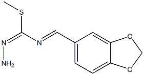 methyl N-(1,3-benzodioxol-5-ylmethylidene)aminomethanehydrazonothioate Structure