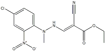 ethyl 3-[2-(4-chloro-2-nitrophenyl)-2-methylhydrazino]-2-cyanoacrylate 구조식 이미지