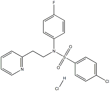 N1-(4-fluorophenyl)-N1-[2-(2-pyridyl)ethyl]-4-chlorobenzene-1-sulfonamidehydrochloride 구조식 이미지