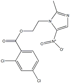 2-(2-methyl-5-nitro-1H-imidazol-1-yl)ethyl 2,4-dichlorobenzoate 구조식 이미지