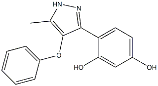 4-(5-methyl-4-phenoxy-1H-pyrazol-3-yl)benzene-1,3-diol 구조식 이미지