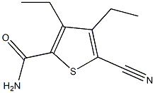 5-cyano-3,4-diethylthiophene-2-carboxamide 구조식 이미지