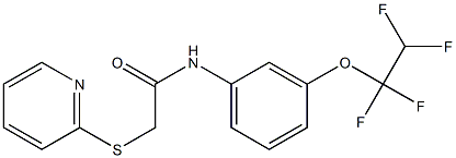 N1-[3-(1,1,2,2-tetrafluoroethoxy)phenyl]-2-(2-pyridylthio)acetamide 구조식 이미지