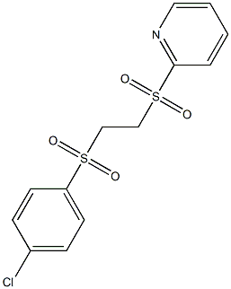 2-({2-[(4-chlorophenyl)sulfonyl]ethyl}sulfonyl)pyridine Structure