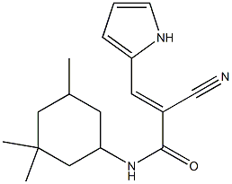 N1-(3,3,5-trimethylcyclohexyl)-2-cyano-3-(1H-pyrrol-2-yl)acrylamide 구조식 이미지