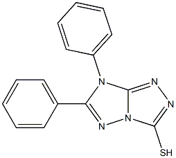 6,7-diphenyl-7H-[1,2,4]triazolo[4,3-b][1,2,4]triazole-3-thiol 구조식 이미지