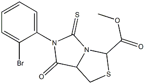 methyl 6-(2-bromophenyl)-7-oxo-5-thioxotetrahydro-1H-imidazo[1,5-c][1,3]thiazole-3-carboxylate Structure