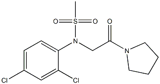 N-(2,4-dichlorophenyl)-N-[2-oxo-2-(1-pyrrolidinyl)ethyl]methanesulfonamide Structure
