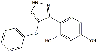 4-(4-phenoxy-1H-pyrazol-3-yl)benzene-1,3-diol 구조식 이미지