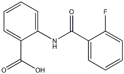 2-[(2-fluorobenzoyl)amino]benzenecarboxylic acid 구조식 이미지