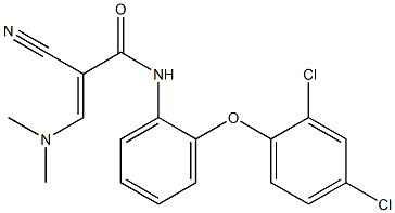 N1-[2-(2,4-dichlorophenoxy)phenyl]-2-cyano-3-(dimethylamino)acrylamide 구조식 이미지