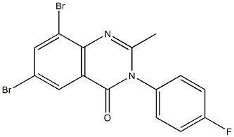 6,8-dibromo-3-(4-fluorophenyl)-2-methyl-3,4-dihydroquinazolin-4-one Structure