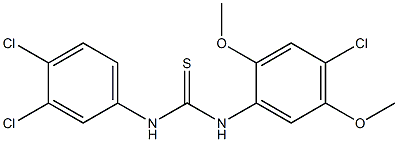 N-(4-chloro-2,5-dimethoxyphenyl)-N'-(3,4-dichlorophenyl)thiourea 구조식 이미지