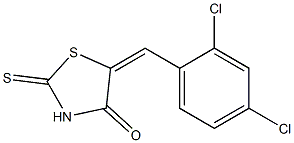 5-(2,4-dichlorobenzylidene)-2-thioxo-1,3-thiazolan-4-one Structure