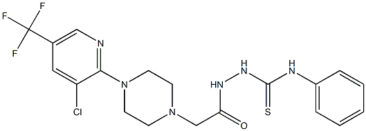 2-(2-{4-[3-chloro-5-(trifluoromethyl)-2-pyridinyl]piperazino}acetyl)-N-phenyl-1-hydrazinecarbothioamide Structure