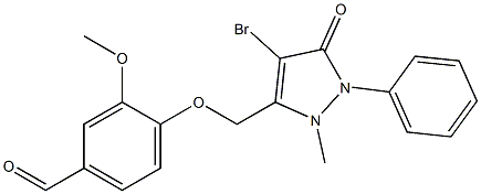 4-[(4-bromo-2-methyl-5-oxo-1-phenyl-2,5-dihydro-1H-pyrazol-3-yl)methoxy]-3-methoxybenzenecarbaldehyde Structure