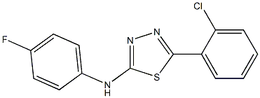 N2-(4-fluorophenyl)-5-(2-chlorophenyl)-1,3,4-thiadiazol-2-amine 구조식 이미지