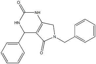 6-benzyl-4-phenyl-3,4,6,7-tetrahydro-1H-pyrrolo[3,4-d]pyrimidine-2,5-dione 구조식 이미지