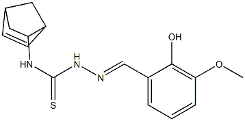 N1-bicyclo[2.2.1]hept-5-en-2-yl-2-(2-hydroxy-3-methoxybenzylidene)hydrazine -1-carbothioamide 구조식 이미지