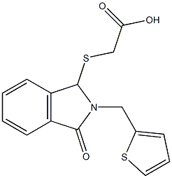 2-{[3-oxo-2-(2-thienylmethyl)-2,3-dihydro-1H-isoindol-1-yl]sulfanyl}acetic acid 구조식 이미지