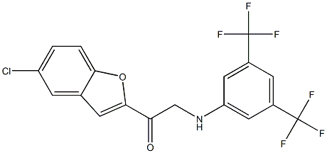 1-(5-chlorobenzo[b]furan-2-yl)-2-[3,5-di(trifluoromethyl)anilino]ethan-1-one Structure