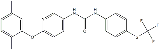 N-[6-(2,5-dimethylphenoxy)-3-pyridyl]-N'-{4-[(trifluoromethyl)thio]phenyl}urea Structure