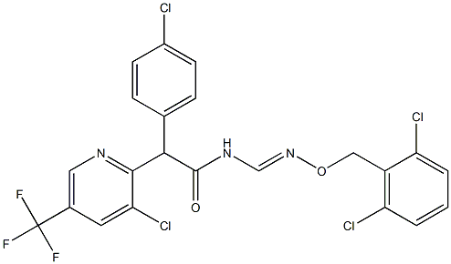 2-(4-chlorophenyl)-2-[3-chloro-5-(trifluoromethyl)-2-pyridinyl]-N-({[(2,6-dichlorobenzyl)oxy]imino}methyl)acetamide Structure