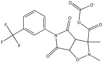 dimethyl 4,6-dioxo-5-[3-(trifluoromethyl)phenyl]tetrahydro-2H-pyrrolo[3,4-d]isoxazole-3,3(3aH)-dicarboxylate Structure
