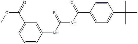 methyl 3-[({[4-(tert-butyl)benzoyl]amino}carbothioyl)amino]benzoate 구조식 이미지