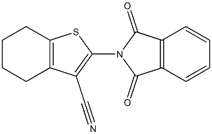 2-(1,3-dioxo-2,3-dihydro-1H-isoindol-2-yl)-4,5,6,7-tetrahydrobenzo[b]thiophene-3-carbonitrile 구조식 이미지