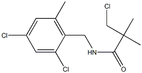 N1-(2,4-dichloro-6-methylbenzyl)-3-chloro-2,2-dimethylpropanamide 구조식 이미지