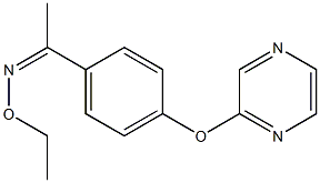 1-[4-(2-pyrazinyloxy)phenyl]-1-ethanone O-ethyloxime Structure