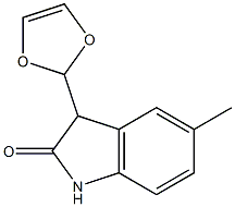 3-(1',3'-dioxolynyl)-5-methyl-1,3-dihydro-2H-indol-2-one 구조식 이미지