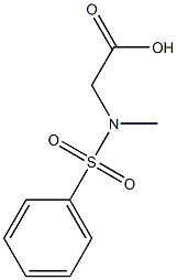 [methyl(phenylsulfonyl)amino]acetic acid Structure