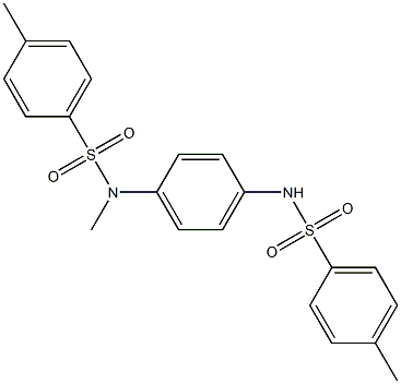 N1,4-dimethyl-N1-(4-{[(4-methylphenyl)sulfonyl]amino}phenyl)benzene-1-sulfonamide 구조식 이미지